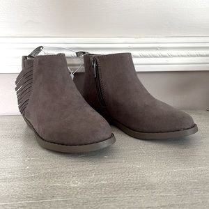 Old Navy Girls Ankle Booties, Gray, Size 8